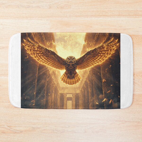 Item preview, Mystic Temple Owl – Glowing Ancient Guardian designed and sold by Mitaudesign.
