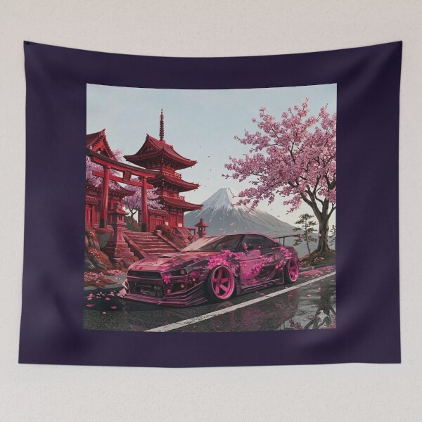 Item preview, Red Pagoda & Pink Sakura JDM Car designed and sold by RakyLaky.
