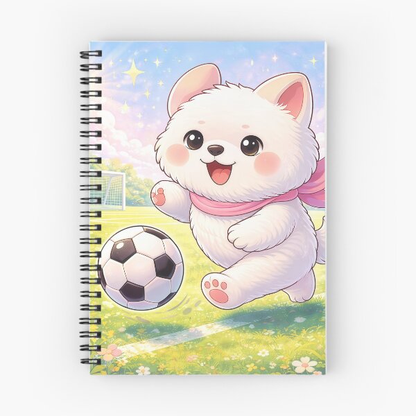 Item preview, Cute Soccer Puppy Playing Football | Kawaii Dog Sports Cartoon Illustration designed and sold by Furfolkz.