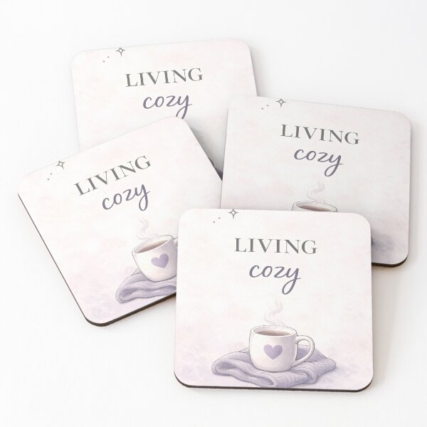 Item preview, Living Cozy – Cozy Aesthetic Quote Poster | Minimalist Comfort Lifestyle Wall Art designed and sold by CozyLifeStudio.