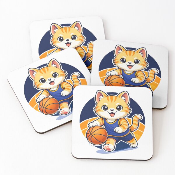 Item preview, Cute Basketball Kitten Mascot | Kawaii Cat Athlete Cartoon Sports Illustration designed and sold by Furfolkz.