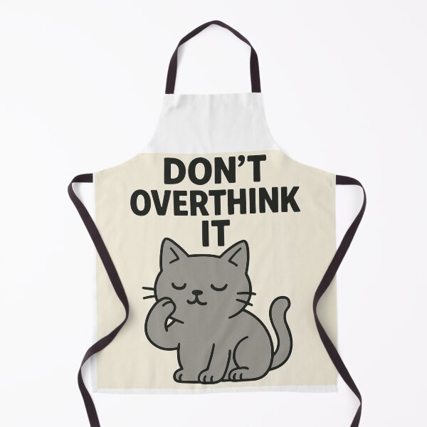 Item preview, Cute Cat Don't Overthink It Illustration designed and sold by bloomandbeads.eu.
