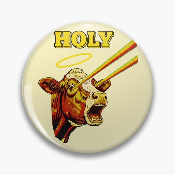 Item preview, Funny Holy Cow Retro Rainbow Laser Eyes designed and sold by Imaginationbeyond.