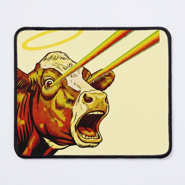 Item preview, Funny Holy Cow Retro Rainbow Laser Eyes designed and sold by Imaginationbeyond.