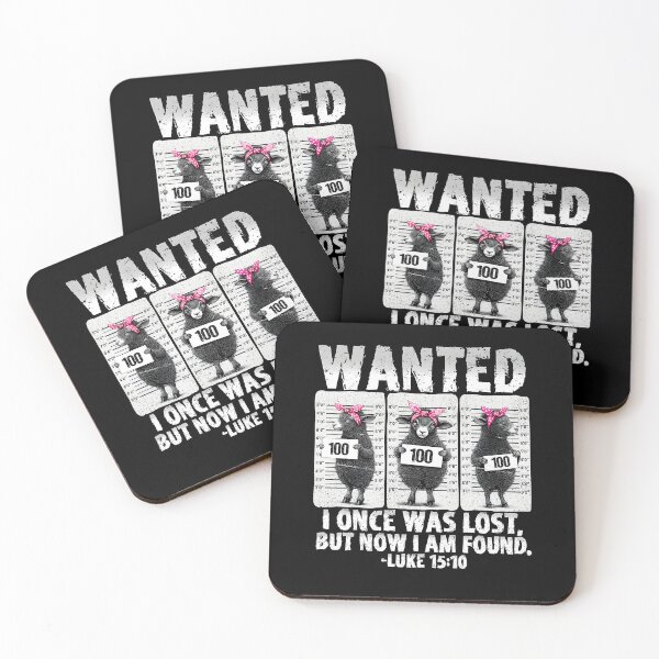 Item preview, Wanted I Once Was I Lost But Now I Am Found Luke 15:10 Sheep Mugshot designed and sold by phoebelevine.