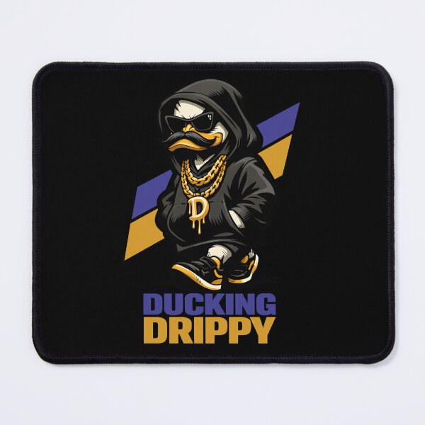 Item preview, Ducking Drippy Hip Hop Duck Mascot Streetwear Art - Urban Duck in Black Hoodie Sunglasses and Gold Chains Graphic - Edgy Swagger Duck Character for Hypebeasts and Funny Street Style Fans designed and sold by Vivaan Studio.