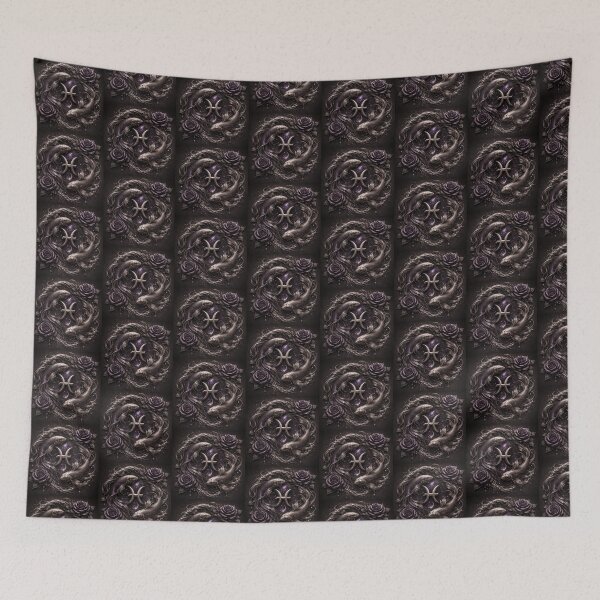 Item preview, Gothic Pisces Zodiac Tattoo | Dark Astrology Koi Fish | Mystic Pisces Sign designed and sold by Bonitivity Zodiacs.
