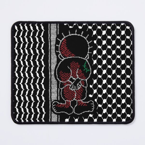 Item preview, Palestinian Handalah Caricature In Tatreez Embroidery Like Design Kufiya Pattern - wht designed and sold by Hurriyyatee.
