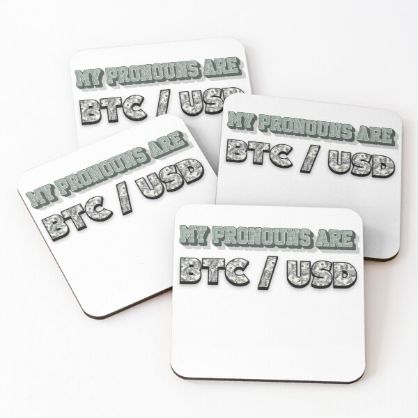 Item preview, My Pronouns Are BTC / USD designed and sold by TradingOnDemand.