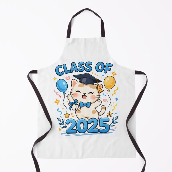 Item preview, Cute Cat Class of 2025 Graduation Design designed and sold by bloomandbeads.eu.