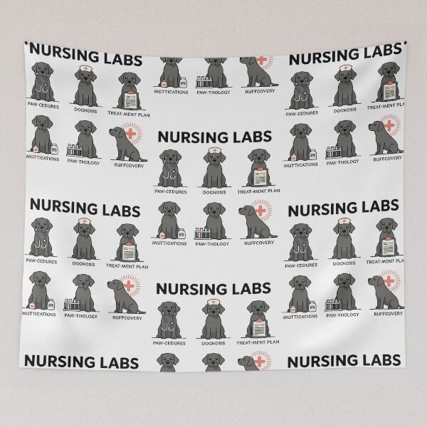 Item preview, Labrador Retriever RN Nurse Lab Dogs Nursing Pups designed and sold by phoebelevine.