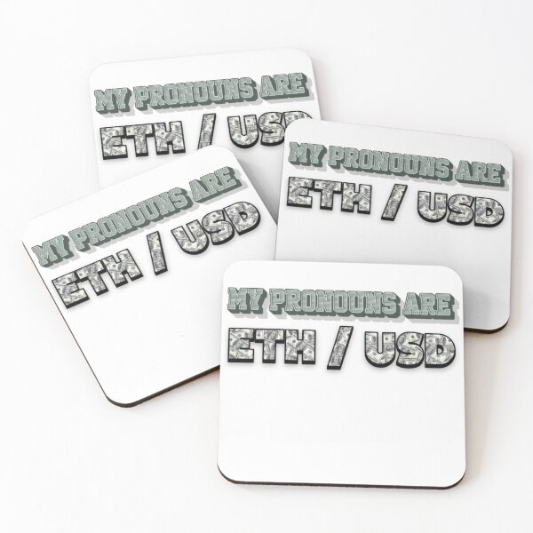 Item preview, My Pronouns Are ETH / USD designed and sold by TradingOnDemand.