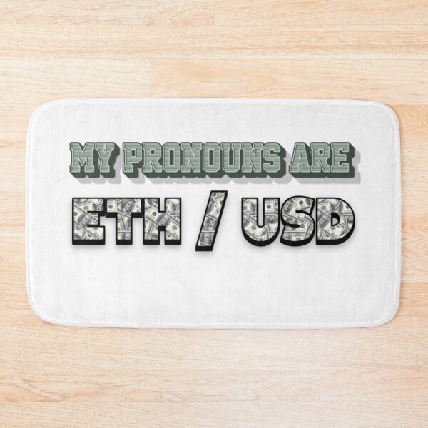 Item preview, My Pronouns Are ETH / USD designed and sold by TradingOnDemand.