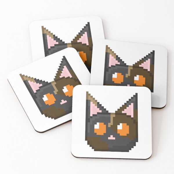 Artikelvorschau, Schildpattkatzen-Pixelart entworfen und verkauft von Lilac-Cat.