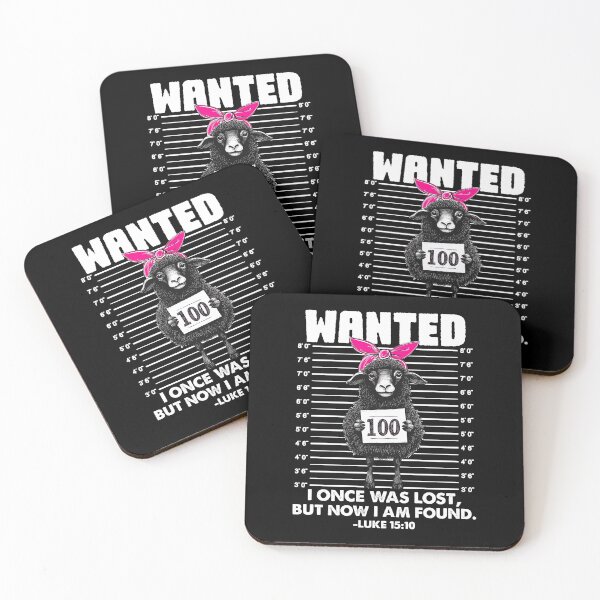 Item preview, Wanted I Once Was Lost Bible Verse Jesus Funny Sheep Mugshot Easter designed and sold by phoebelevine.