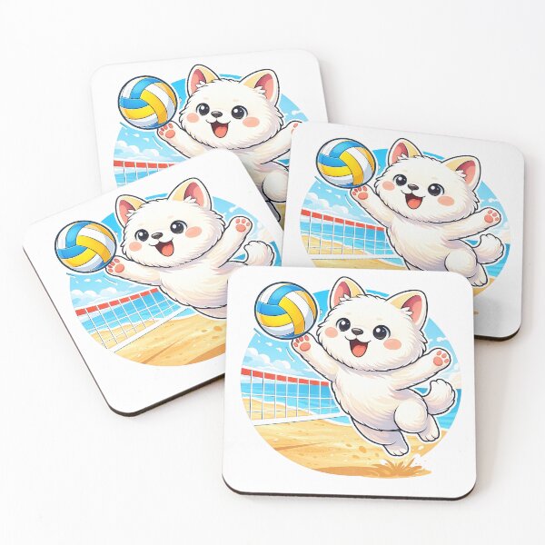 Item preview, Cute Volleyball Puppy | Kawaii Beach Volleyball Dog Cartoon Mascot designed and sold by Furfolkz.