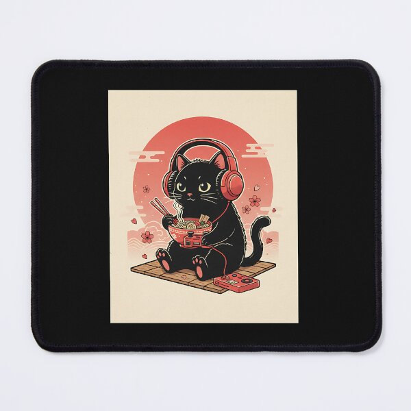 Item preview, LoFi Ramen Love Cat designed and sold by Intomindfood.