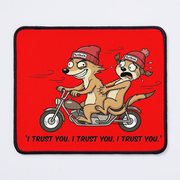 Item preview, Funny Meerkat Couple Motorcycle Ride - I Trust You? designed and sold by mAXiBoOM.