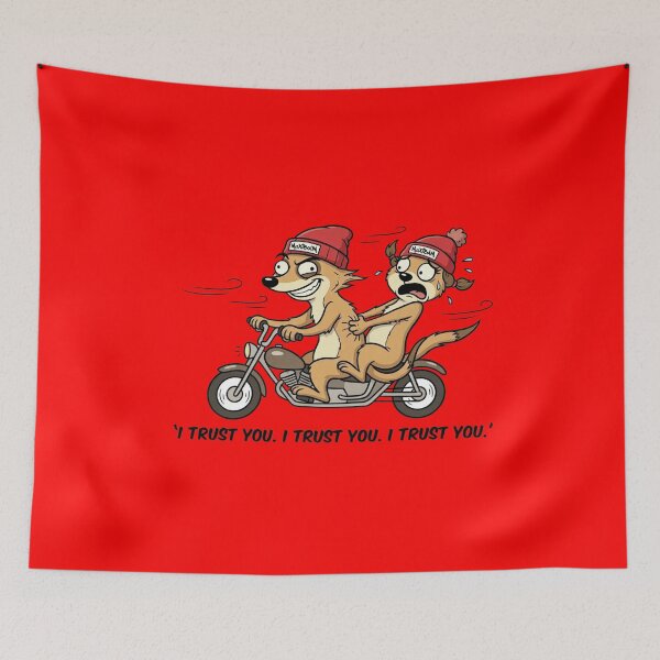Item preview, Funny Meerkat Couple Motorcycle Ride - I Trust You? designed and sold by mAXiBoOM.