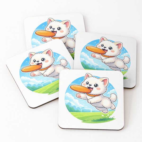 Item preview, Cute Frisbee Puppy | Kawaii Flying Disc Dog Cartoon Sports Mascot designed and sold by Furfolkz.