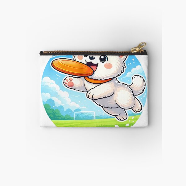 Item preview, Cute Frisbee Puppy | Kawaii Flying Disc Dog Cartoon Sports Mascot designed and sold by Furfolkz.