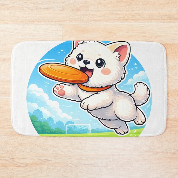 Item preview, Cute Frisbee Puppy | Kawaii Flying Disc Dog Cartoon Sports Mascot designed and sold by Furfolkz.