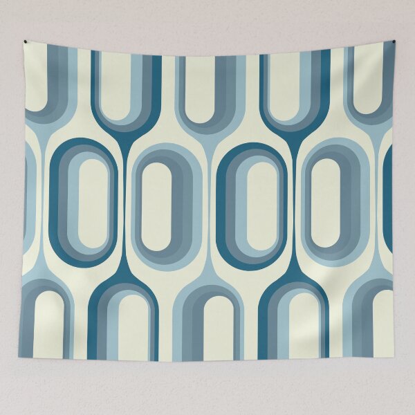 Item preview, Mid Century Modern Retro 70s - Blue designed and sold by JMgraphic.