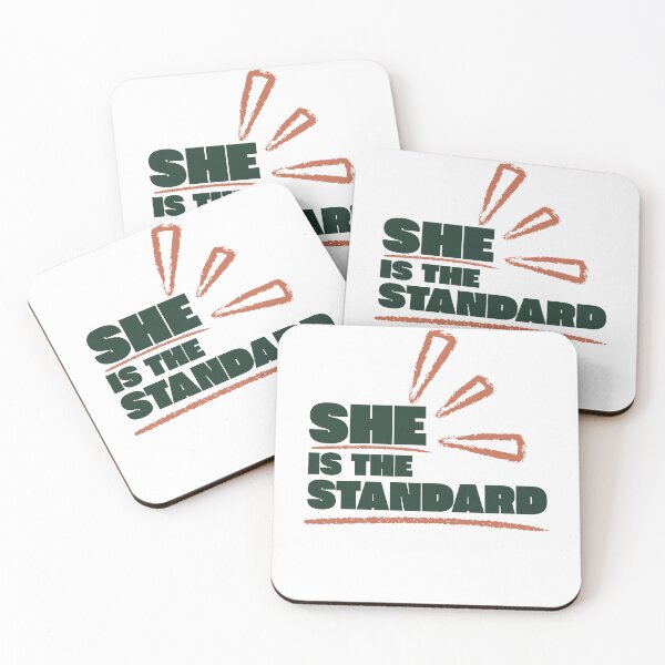 Item preview, She Is the Standard – Bold Feminine Statement Typography (Green & Terracotta) designed and sold by Magic Love Art Print.