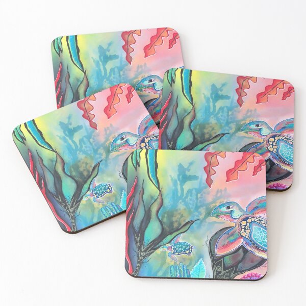 Item preview, Colorful Sea Turtle Art – Vibrant Ocean Illustration designed and sold by PeridotGypsy.