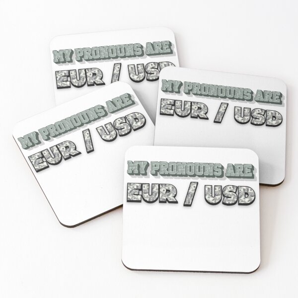Item preview, My Pronouns Are EUR / USD designed and sold by TradingOnDemand.
