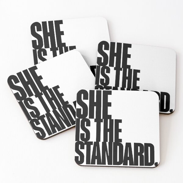 Item preview, She Is the Standard – Bold Statement Typography Design designed and sold by Magic Love Art Print.