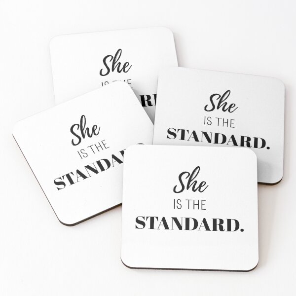 Item preview, She Is the Standard – Bold Feminine Empowerment Typography designed and sold by Magic Love Art Print.