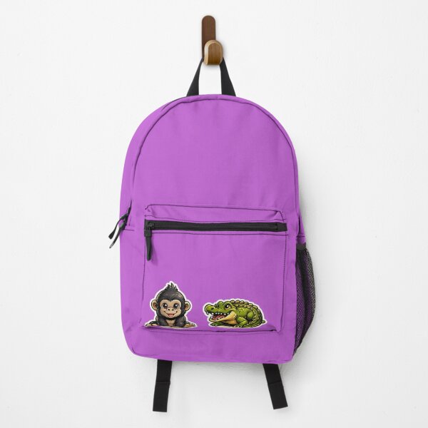 Item preview, Smilling monkey & alligator sticker designed and sold by CreativeSatyaprabh.