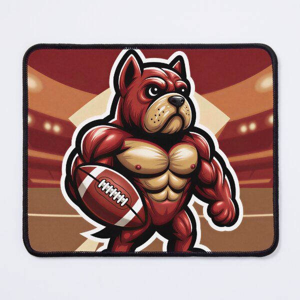 Item preview, Muscular Bulldog Football Mascot | Powerful American Football Dog Athlete designed and sold by Furfolkz.
