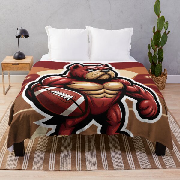 Item preview, Muscular Bulldog Football Mascot | Powerful American Football Dog Athlete designed and sold by Furfolkz.