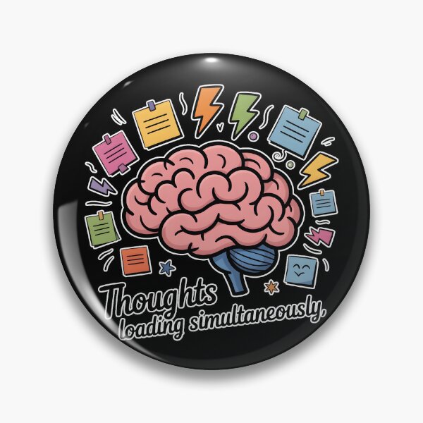 Item preview, Thoughts Loading Simultaneously Shirt – ADHD Brain Humor Aesthetic Tee designed and sold by ImaginedSpace7.