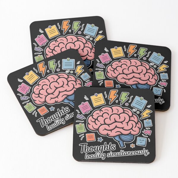 Item preview, Thoughts Loading Simultaneously Shirt – ADHD Brain Humor Aesthetic Tee designed and sold by ImaginedSpace7.