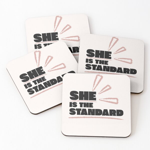 Item preview, She Is the Standard – Bold Feminine Statement Text Art designed and sold by Magic Love Art Print.