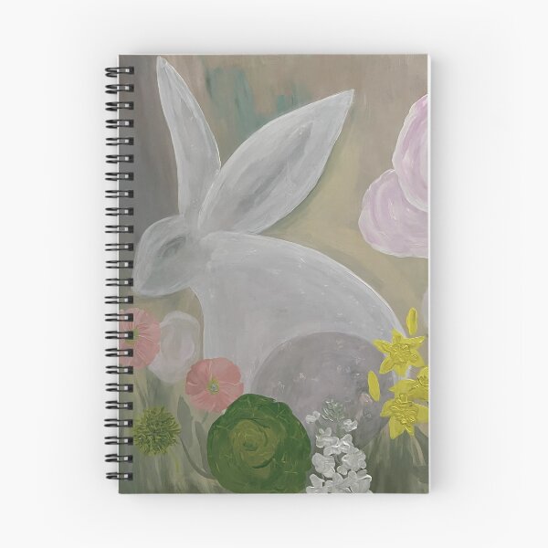 Item preview, Whimsical Rabbit & Flowers – Cottagecore Animal Art designed and sold by PeridotGypsy.
