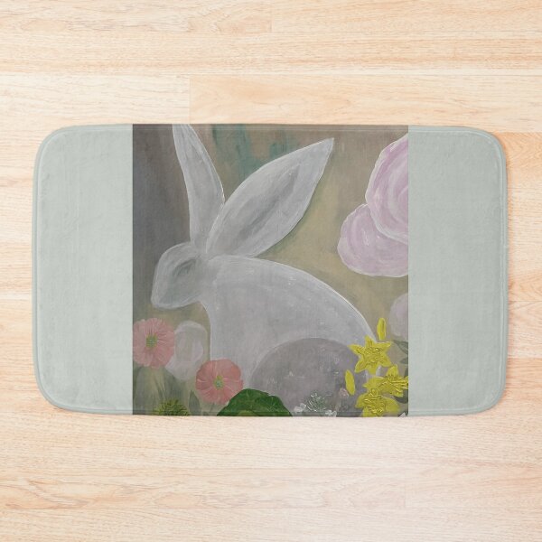 Item preview, Whimsical Rabbit & Flowers – Cottagecore Animal Art designed and sold by PeridotGypsy.
