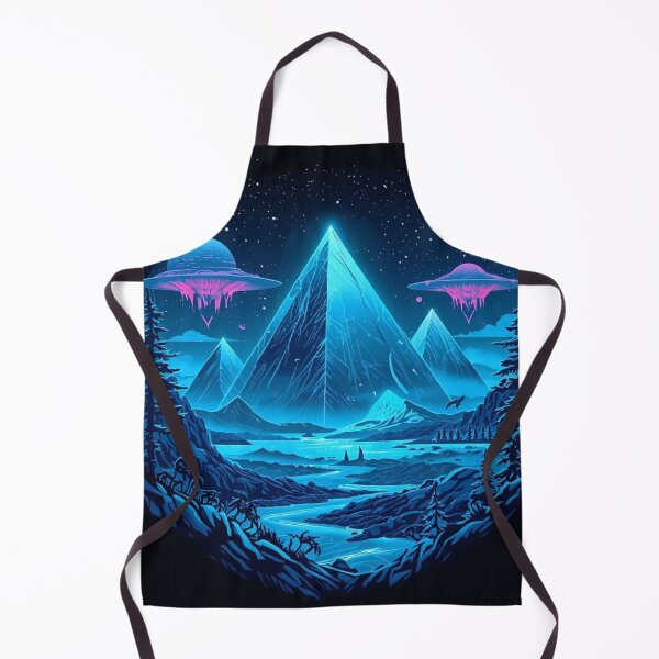 Item preview, Neon Alien World – Floating Pyramids & Bioluminescent Landscape designed and sold by Mitaudesign.