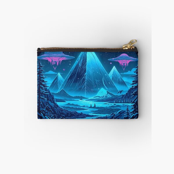 Item preview, Neon Alien World – Floating Pyramids & Bioluminescent Landscape designed and sold by Mitaudesign.