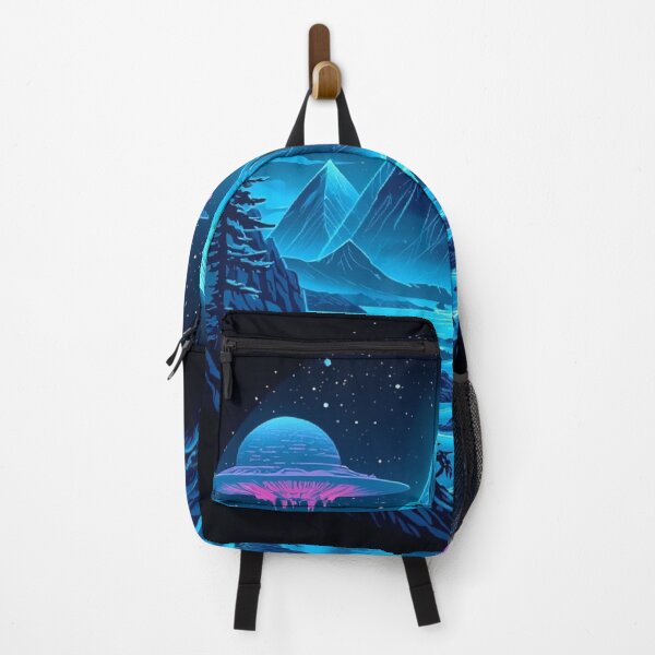 Item preview, Neon Alien World – Floating Pyramids & Bioluminescent Landscape designed and sold by Mitaudesign.