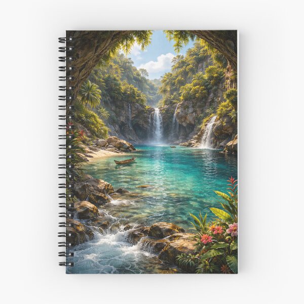 Item preview, Lagoon with waterfalls designed and sold by Anisha  Vaz.