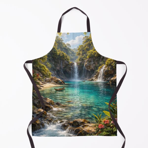 Item preview, Lagoon with waterfalls designed and sold by Anisha Vaz.