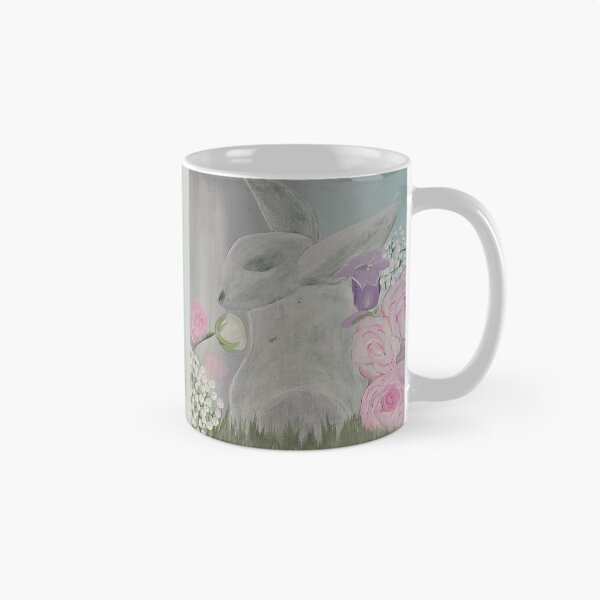 Item preview, Original Rabbit Painting – Whimsical Floral Art for Home Décor designed and sold by PeridotGypsy.