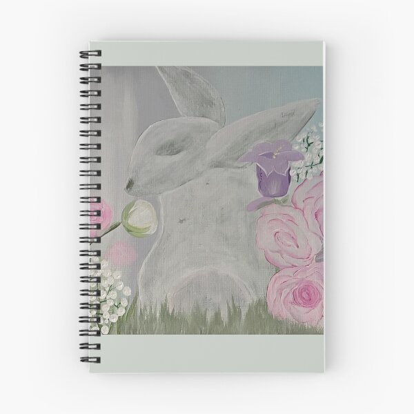 Item preview, Original Rabbit Painting – Whimsical Floral Art for Home Décor designed and sold by PeridotGypsy.