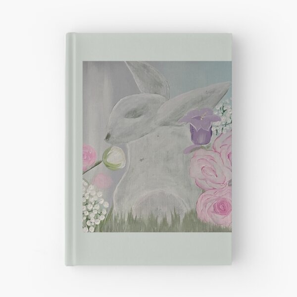 Item preview, Original Rabbit Painting – Whimsical Floral Art for Home Décor designed and sold by PeridotGypsy.