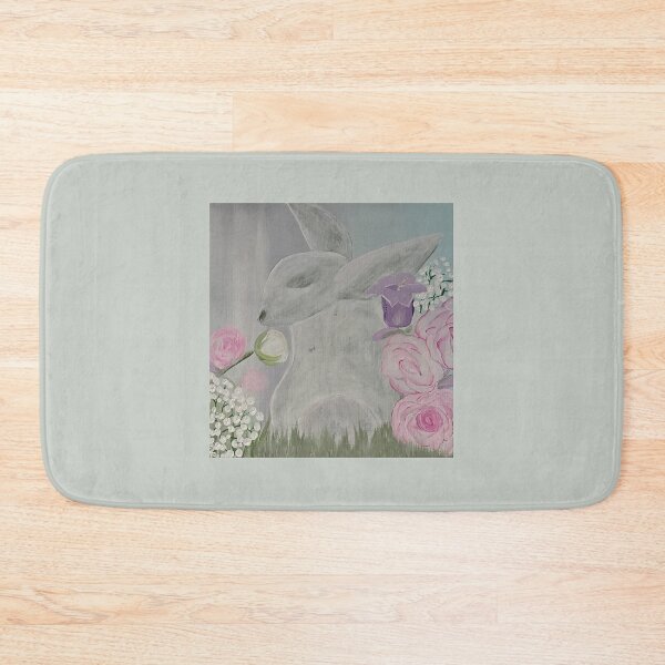 Item preview, Original Rabbit Painting – Whimsical Floral Art for Home Décor designed and sold by PeridotGypsy.