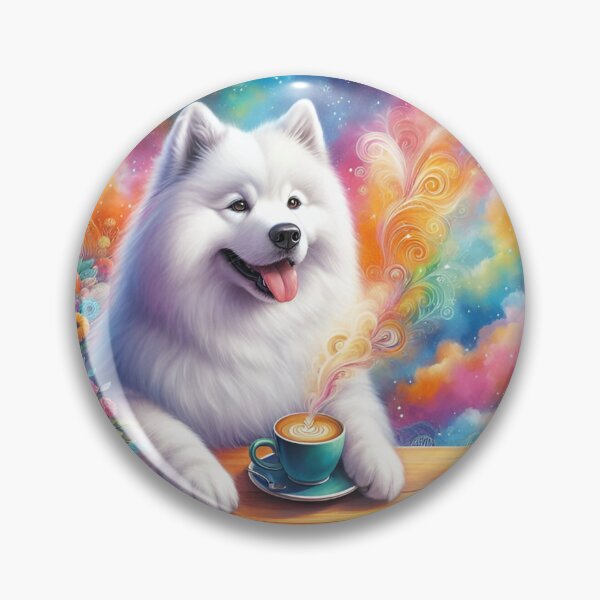 Item preview, Samoyed Drinking Coffee designed and sold by The Coffee Critters.